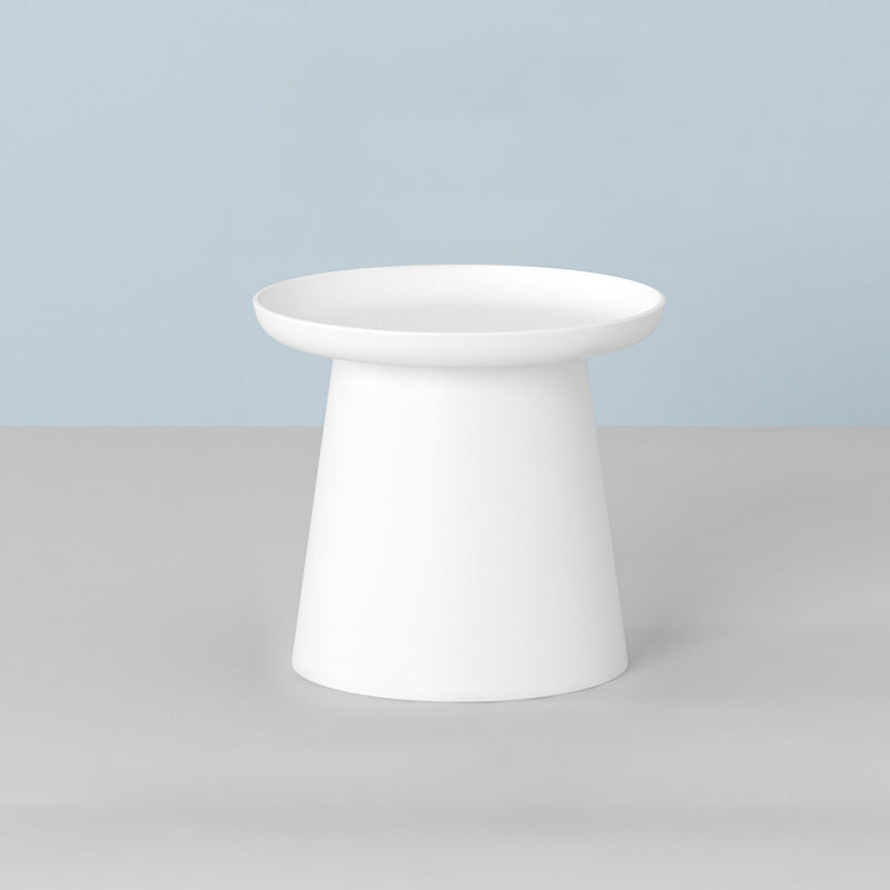 Pedestal Base Wood & Plastic Table Top Pink/green/yellow/white/grey Round Side Table