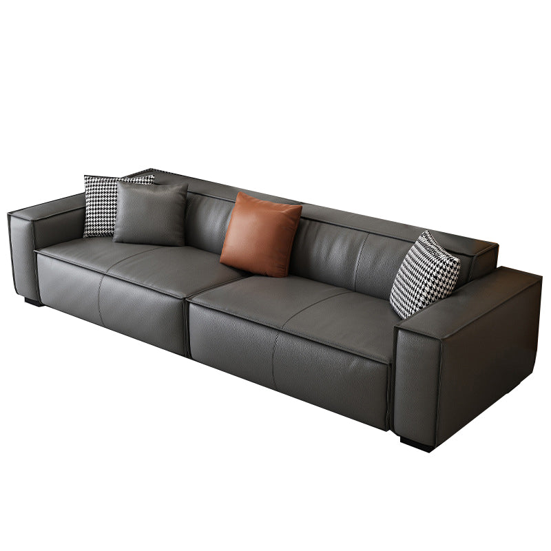 Living Room Square Arm Standard Cushions Transitional Modern
