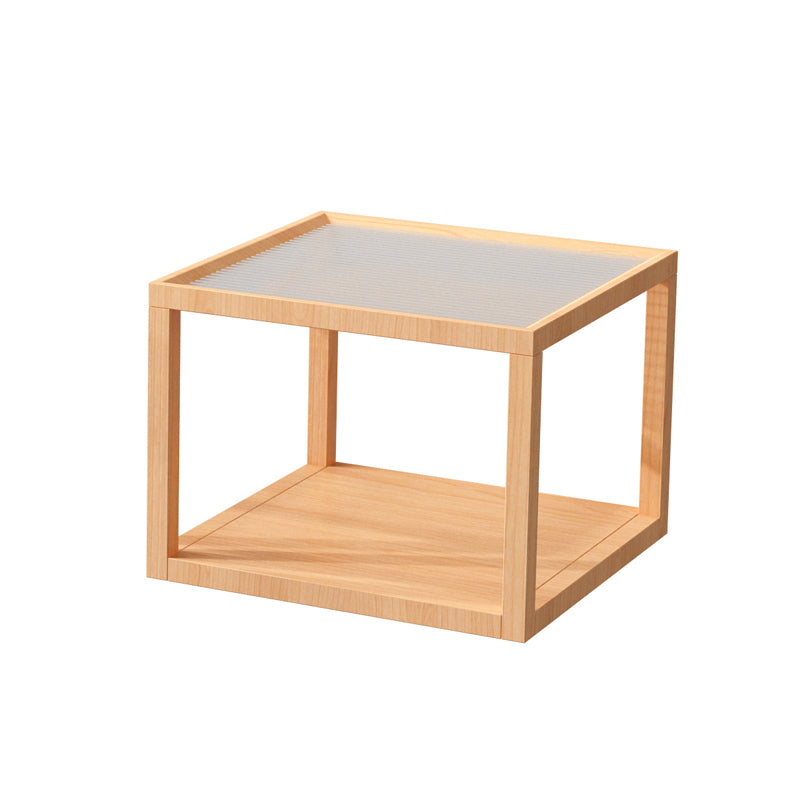 Scandinavian Solid Wood Square Coffee Cocktail Table in Natural