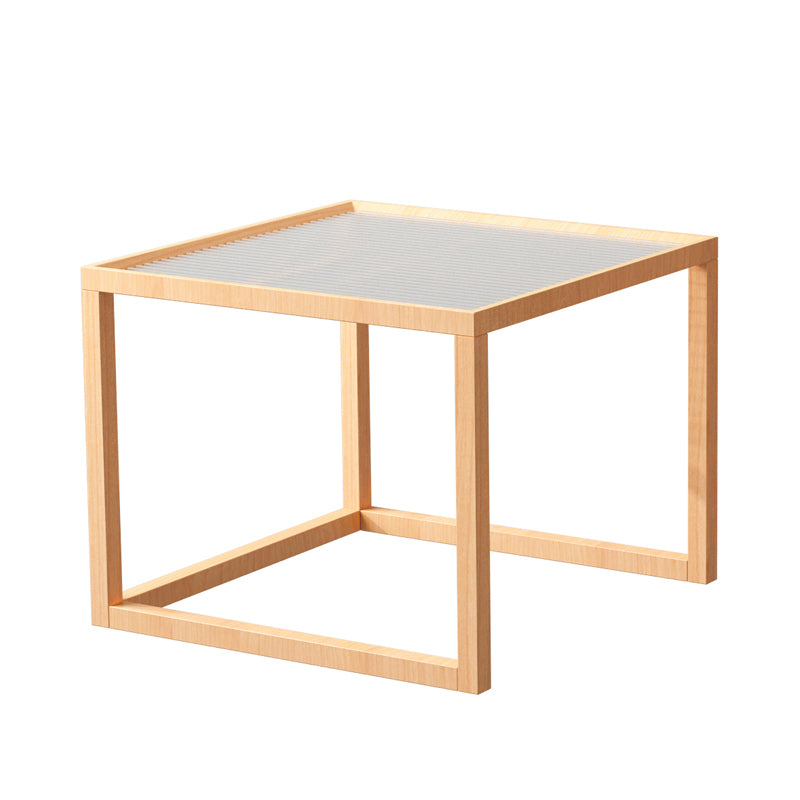 Scandinavian Solid Wood Square Coffee Cocktail Table in Natural