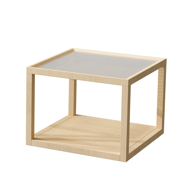 Scandinavian Solid Wood Square Coffee Cocktail Table in Natural