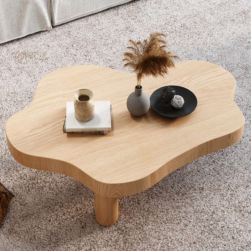 Modern Style Black/white/walnut/wood Free Shape Coffee Table with Solid Wood
