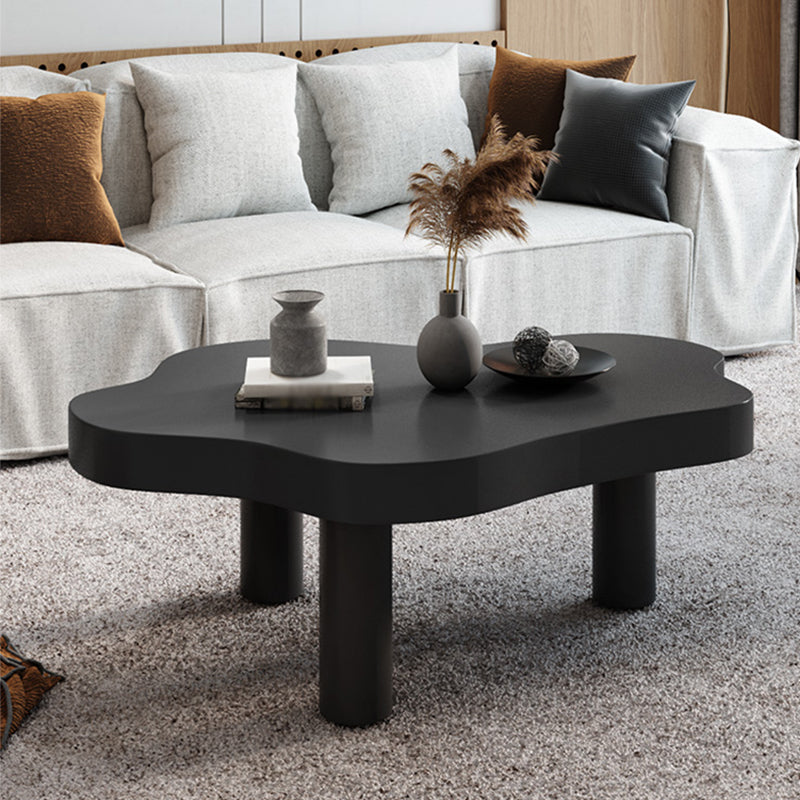 Modern Style Black/white/walnut/wood Free Shape Coffee Table with Solid Wood