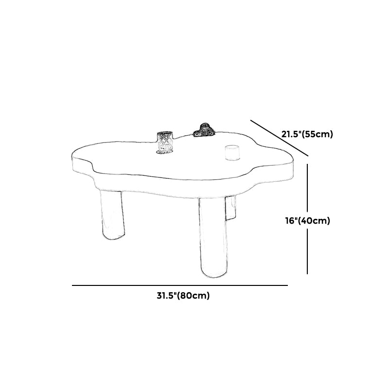 Modern Style Black/white/walnut/wood Free Shape Coffee Table with Solid Wood