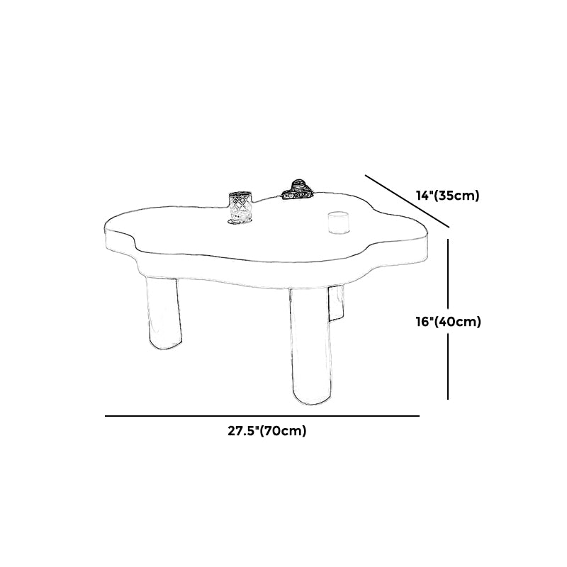 Modern Style Black/white/walnut/wood Free Shape Coffee Table with Solid Wood