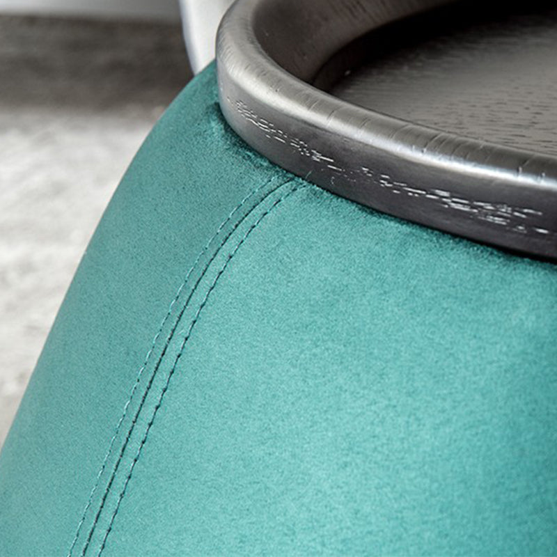 Round Modern Coffee Table White/Orange/Green Cocktail Table for Living Room