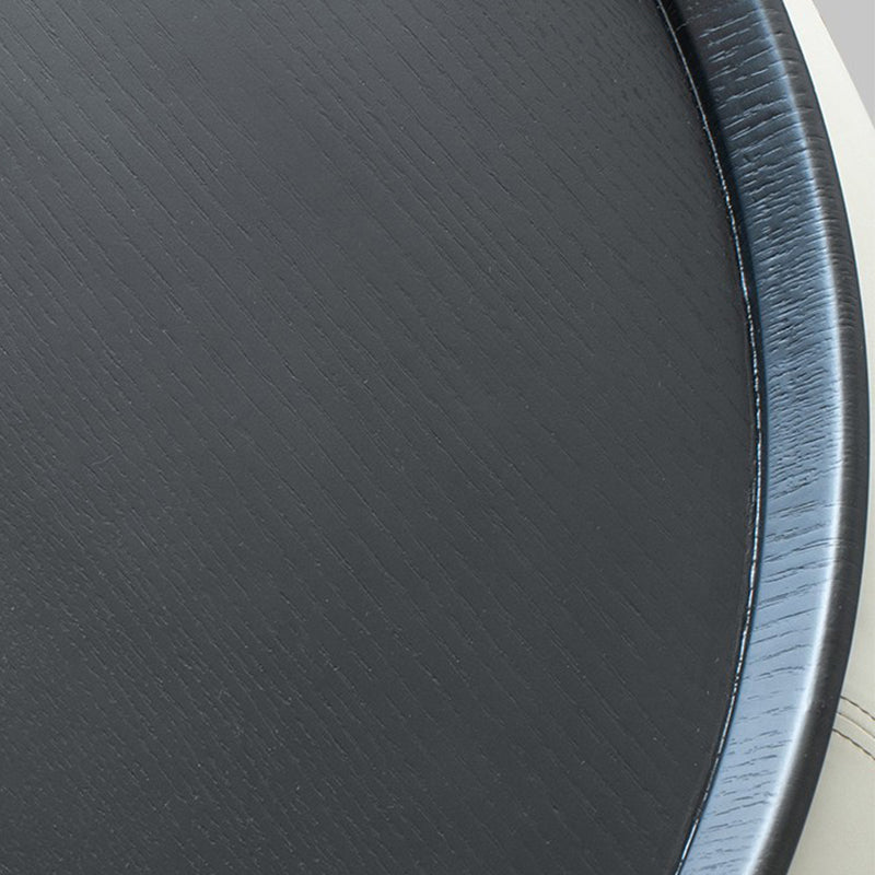 Round Modern Coffee Table White/Orange/Green Cocktail Table for Living Room