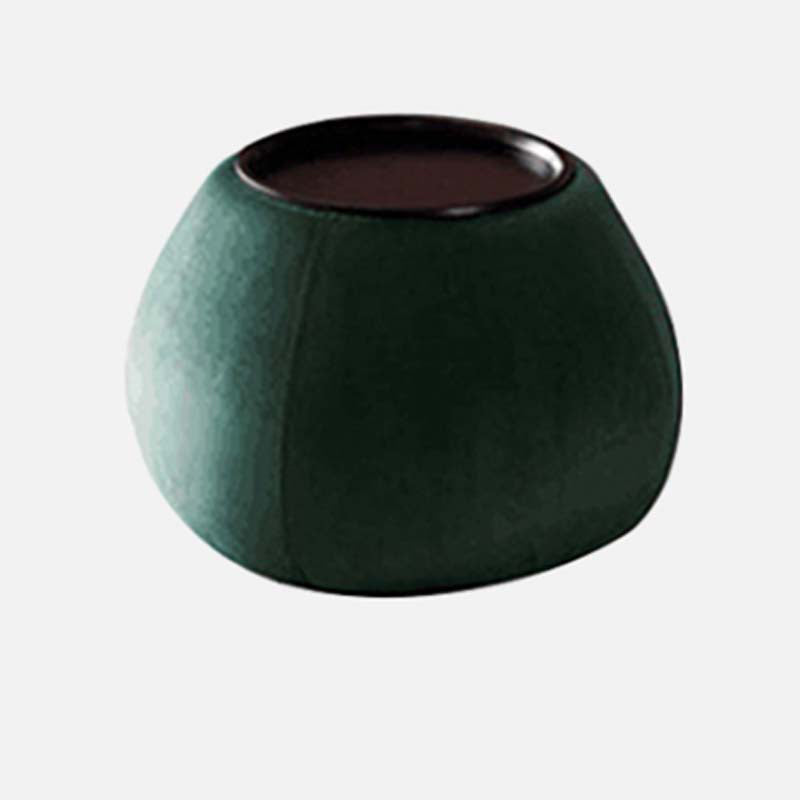 Round Modern Coffee Table White/Orange/Green Cocktail Table for Living Room