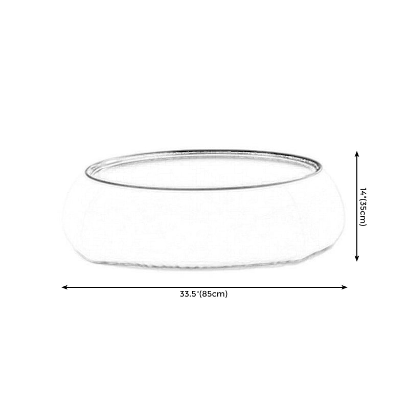 Round Modern Coffee Table White/Orange/Green Cocktail Table for Living Room