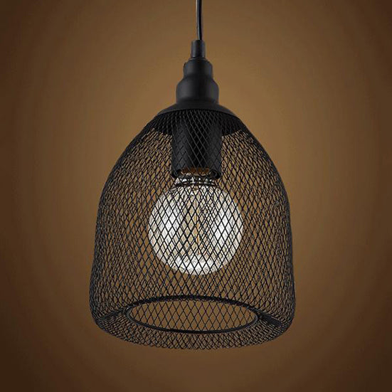 Bell Metal Pendant Light Industrial One Bulbe Room Dining Plafing Plafond Light in Black / White / Copper