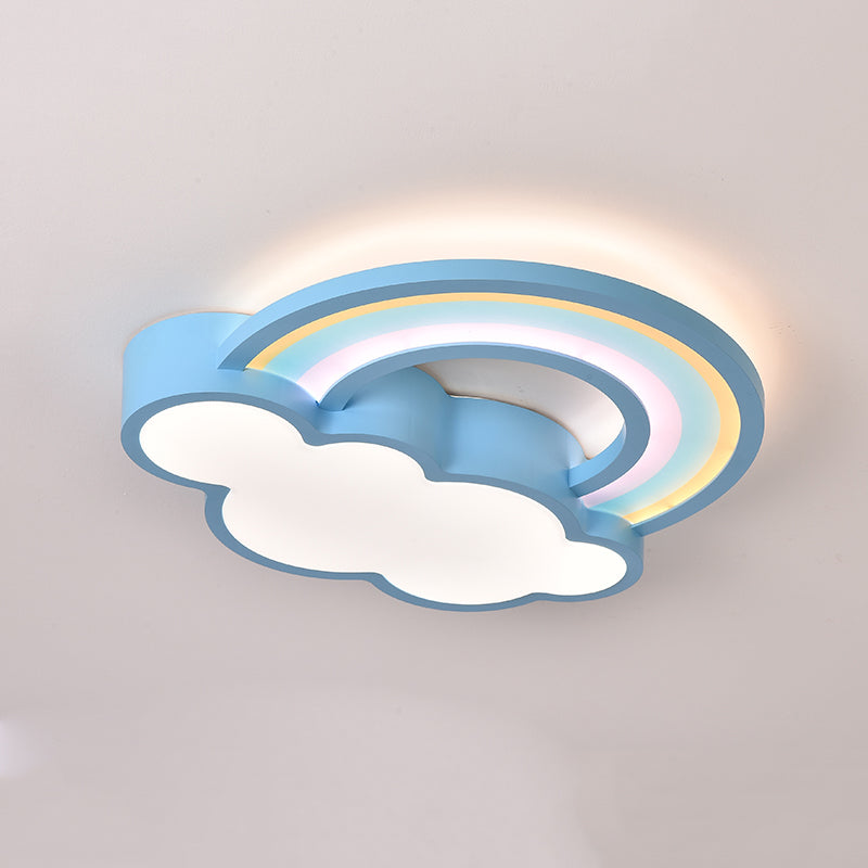 Modern Style Cloud Shape Ceiling Lighting Metal 2 Light Ceiling Light for Bedroom