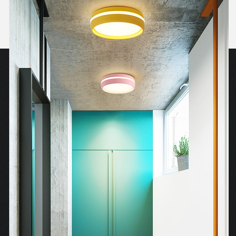 Metal Ceiling Mount Light Fixture Circle Modern Ceiling Light Fixture