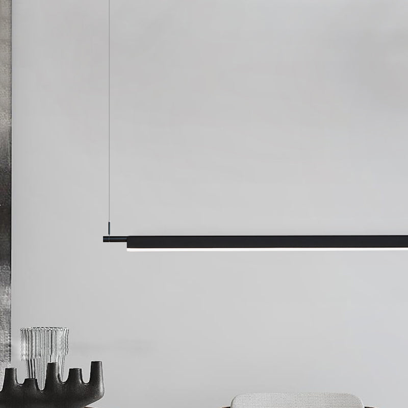 Simple Slim Hanging Light Metal Island Light Fixture for Kitchen