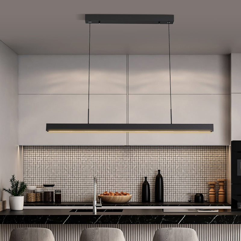 Rectangular Shape Island Pendant Modern Style Metal 1 Lights Island Lighting for Bedroom