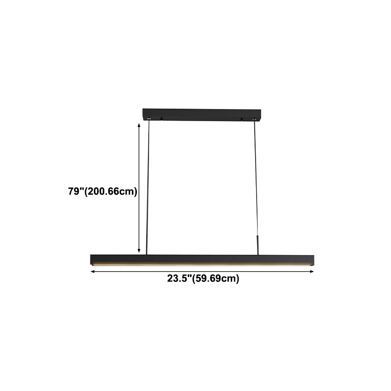 Rectangular Shape Island Pendant Modern Style Metal 1 Lights Island Lighting for Bedroom