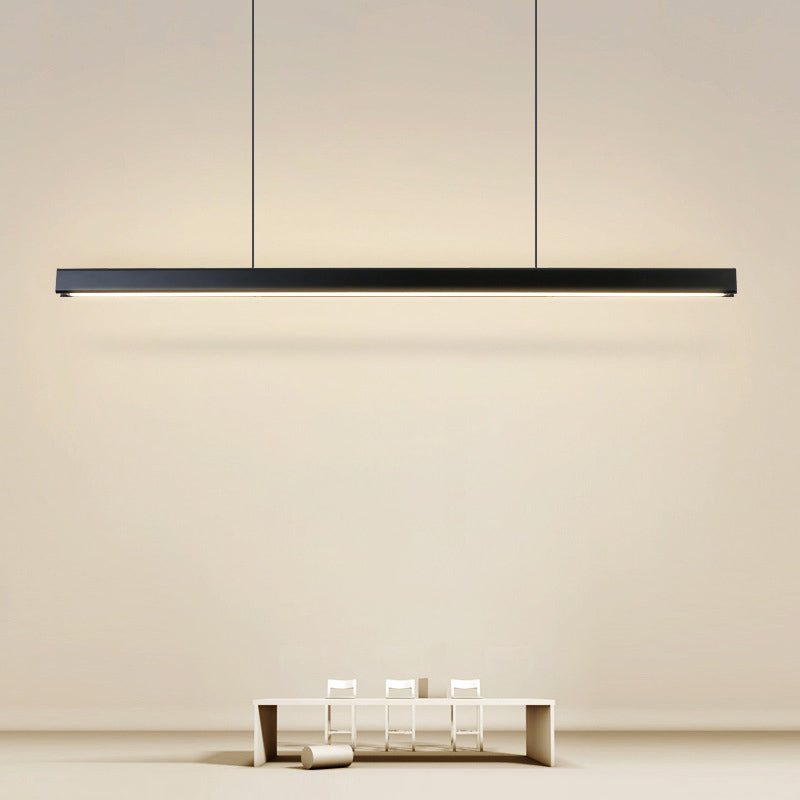 Rectangular Shape Island Pendant Modern Style Metal 1 Light Island Light for Living Room