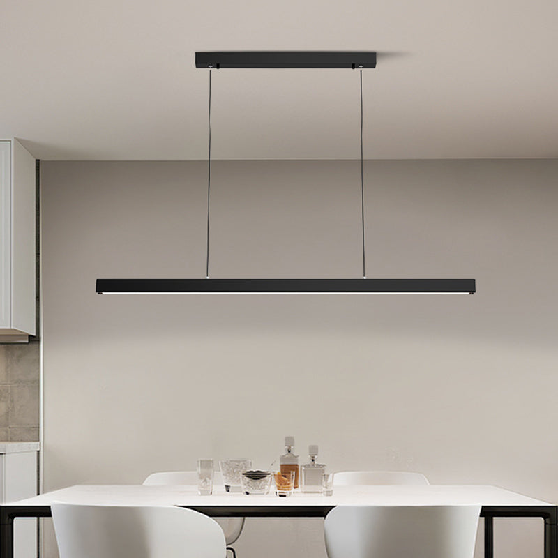 Rectangular Shape Island Pendant Modern Style Metal 1 Light Island Light for Living Room