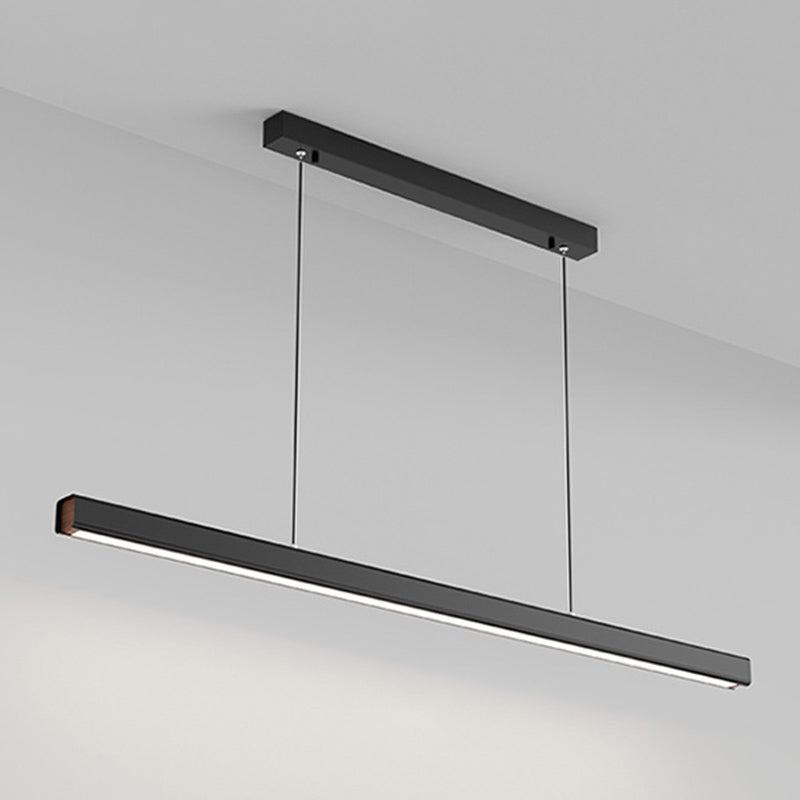 Rectangular Shape Island Pendant Modern Style Metal 1 Light Island Light for Living Room