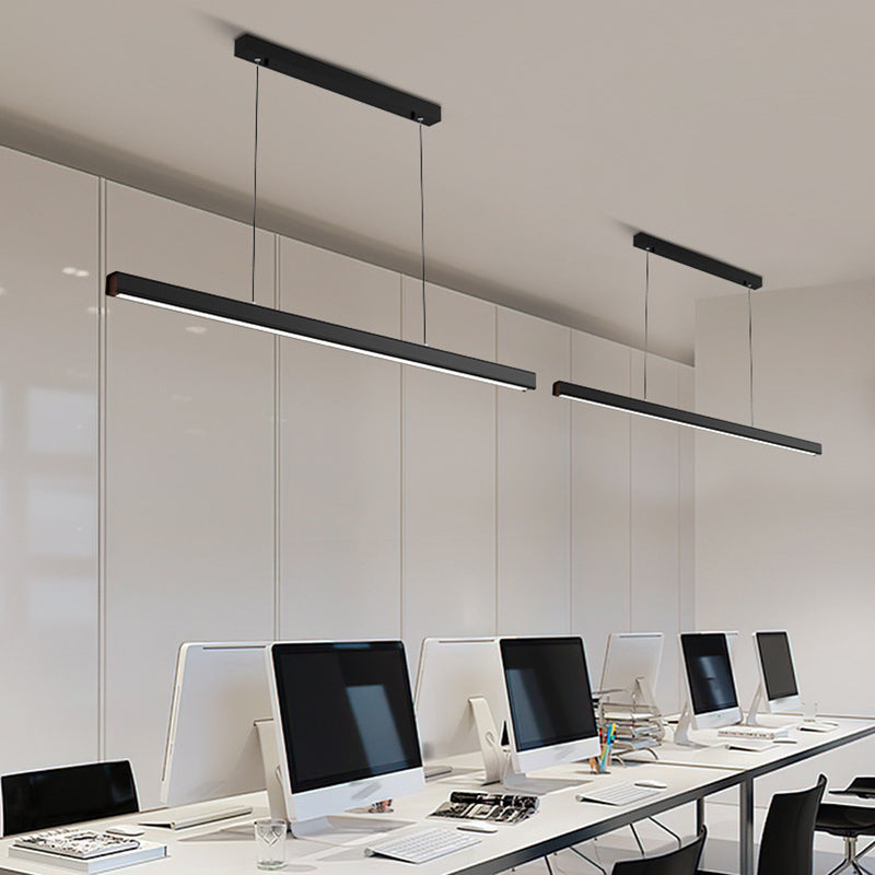 Rectangular Shape Island Pendant Modern Style Metal 1 Light Island Light for Living Room