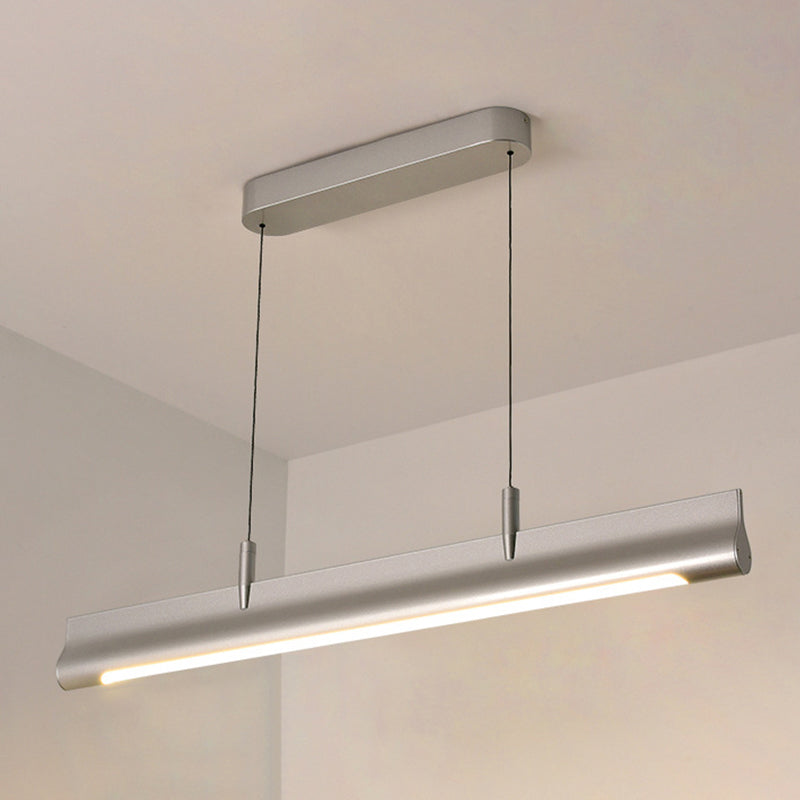 Modern Style Rectangular Shape Island Pendant Metal 1 Light Island Lighting for Bedroom