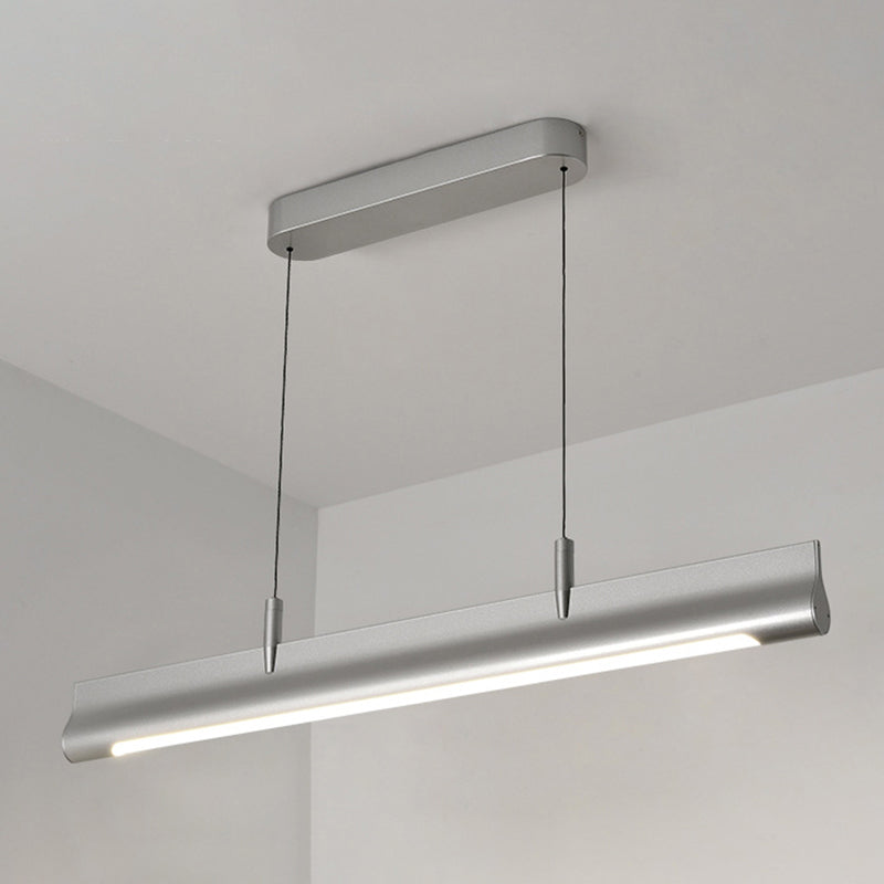 Modern Style Rectangular Shape Island Pendant Metal 1 Light Island Lighting for Bedroom