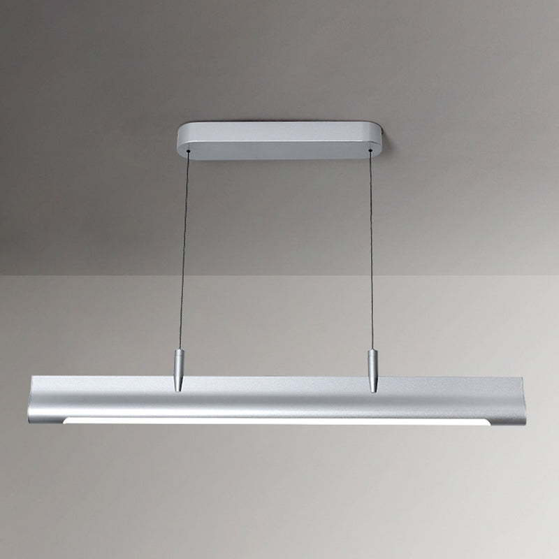 Modern Style Rectangular Shape Island Pendant Metal 1 Light Island Lighting for Bedroom