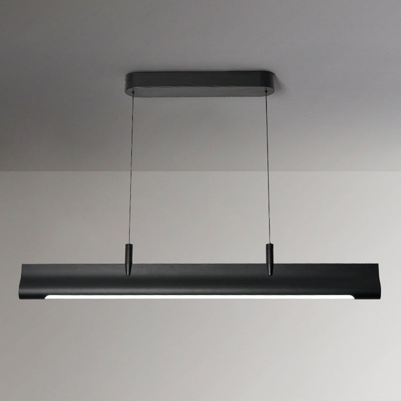 Modern Style Rectangular Shape Island Pendant Metal 1 Light Island Lighting for Bedroom