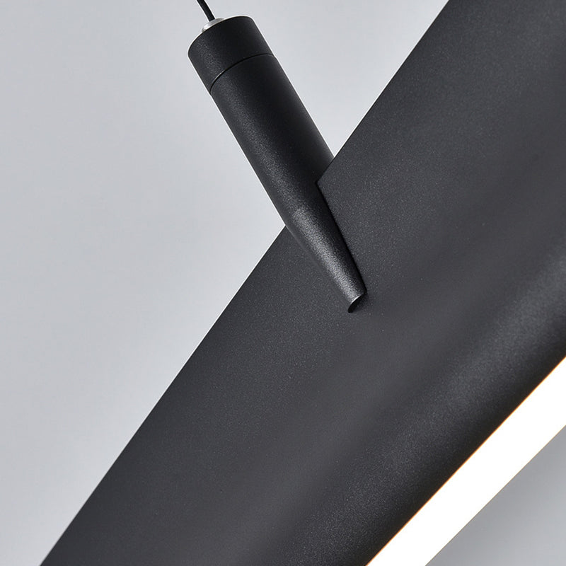 Modern Style Rectangular Shape Island Pendant Metal 1 Light Island Lighting for Bedroom