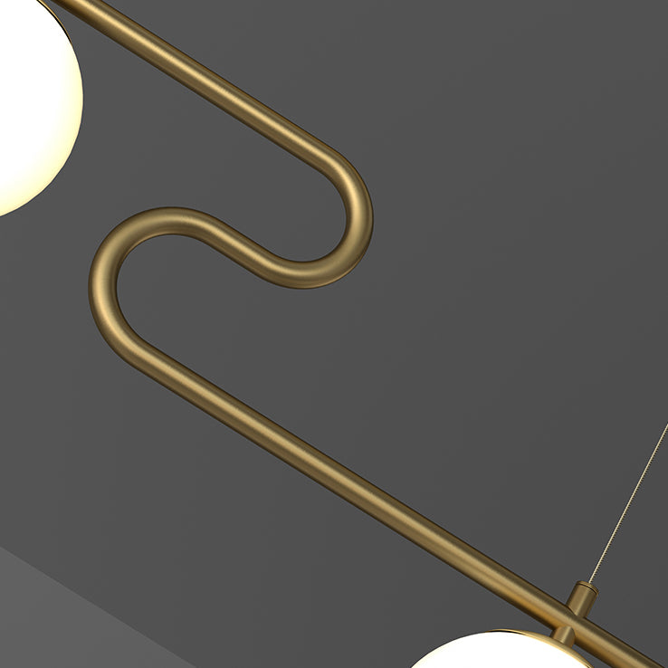 Simple Hanging Light Glass Round Island Light Fixture for Kitchen