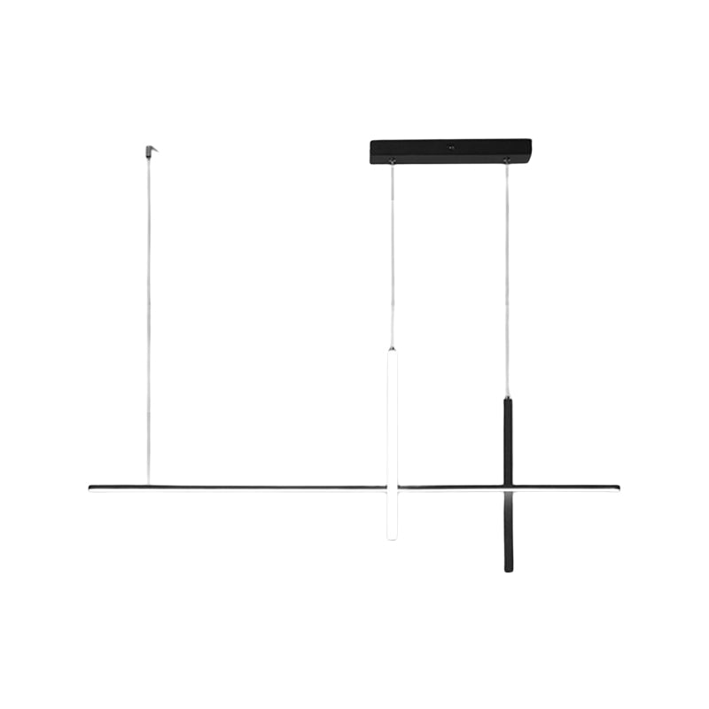 Simple Style Adjustable Length Hanging Lamp 3-Light Island Light Fixture for Kitchen