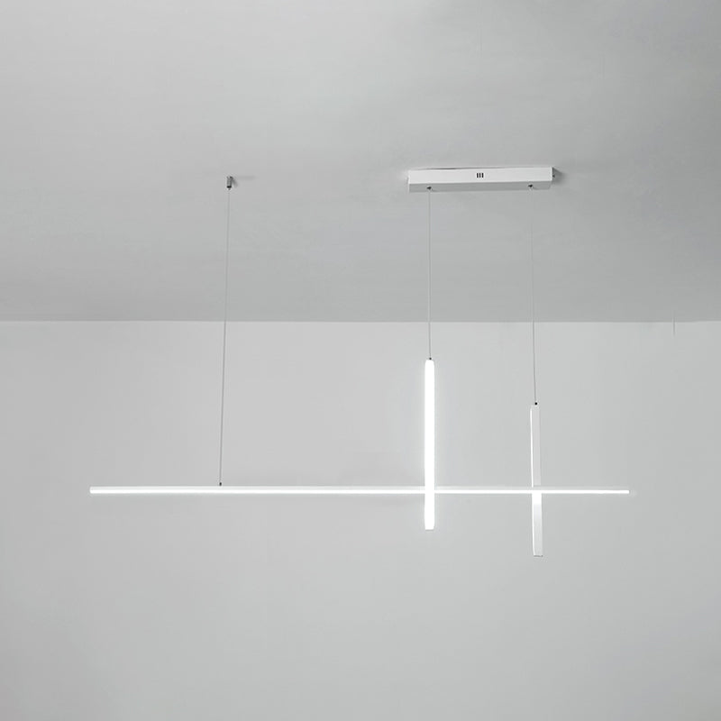 Simple Style Adjustable Length Hanging Lamp 3-Light Island Light Fixture for Kitchen