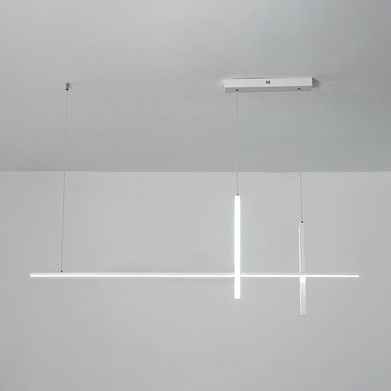 Simple Style Adjustable Length Hanging Lamp 3-Light Island Light Fixture for Kitchen