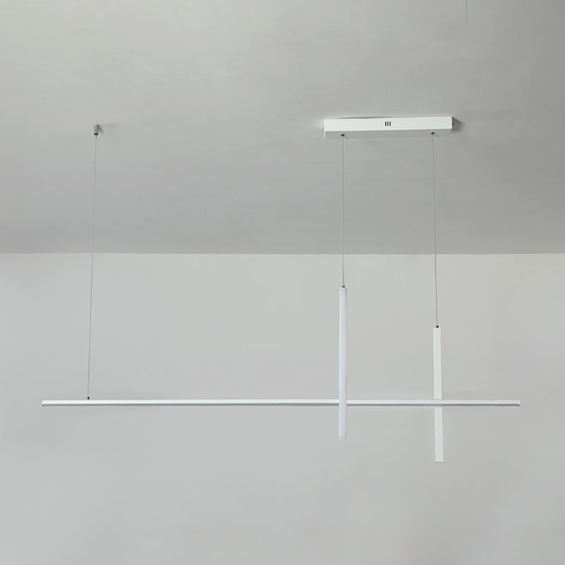 Simple Style Adjustable Length Hanging Lamp 3-Light Island Light Fixture for Kitchen