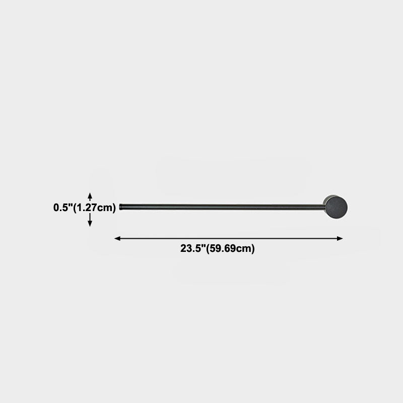 Modern Style Linear Wall Sconces Metal 1 Light Wall Mount Light Fixture in Black