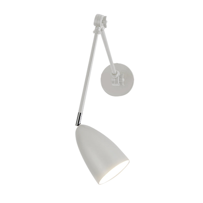 Metal Shade Wall Light Modern Single Light Adjustable Wall Sconce for Bedroom