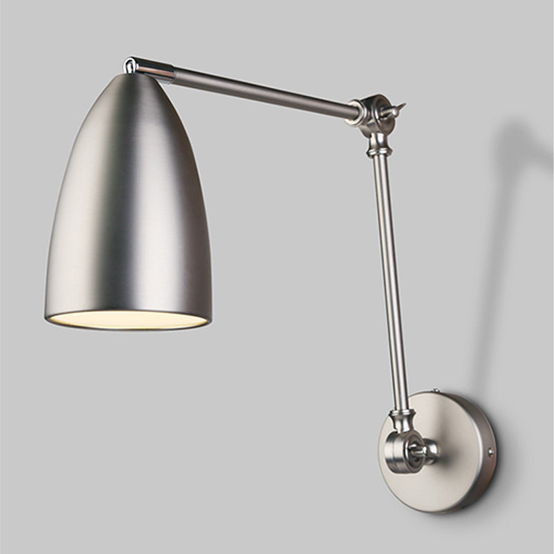 Metal Shade Wall Light Modern Single Light Adjustable Wall Sconce for Bedroom