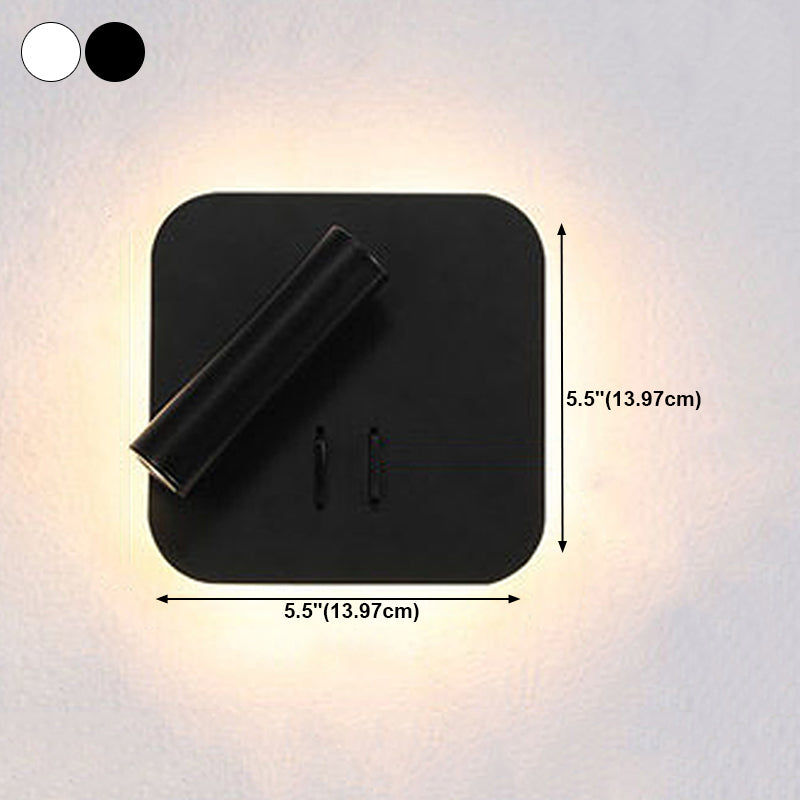 Modern Style Geometric Wall Sconces Metal 2 Lights Wall Mounted Reading Lights