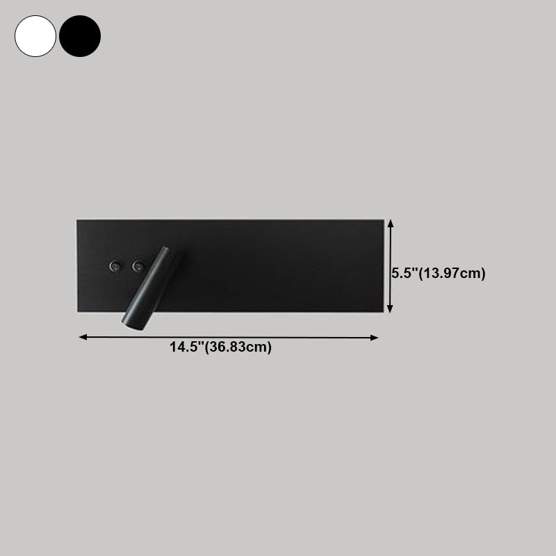 Modern Style Geometric Wall Sconces Metal 2 Lights Wall Mounted Reading Lights