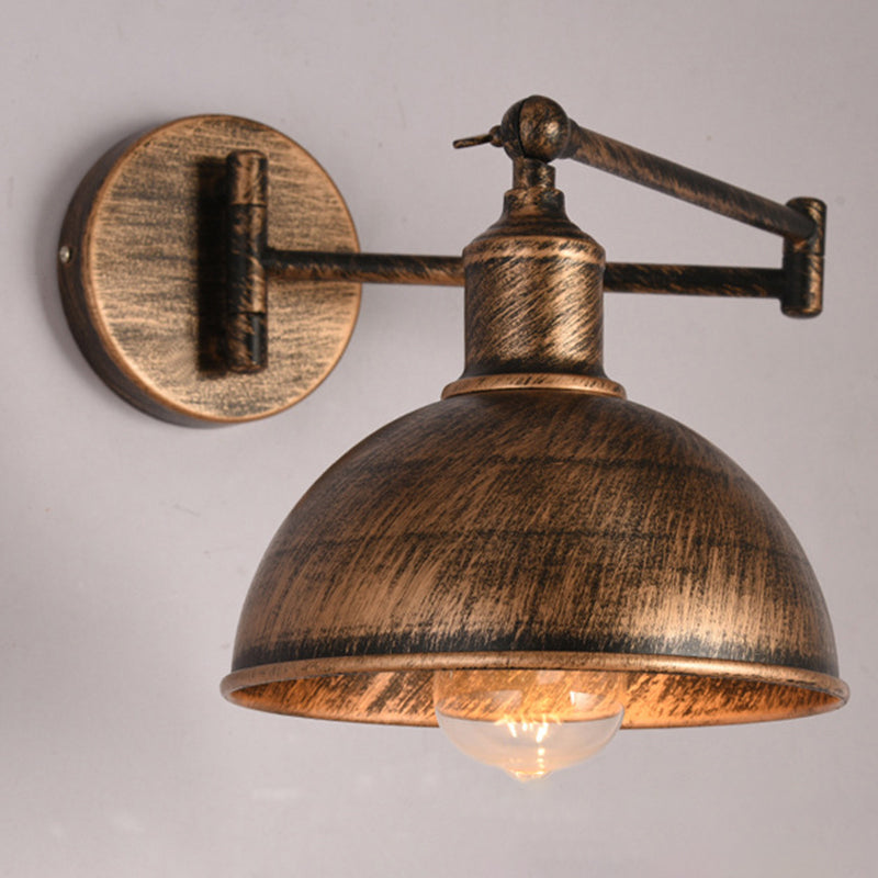 1-Light Wall Sconce Industrial Style Metal Wall Lighting for Bedroom