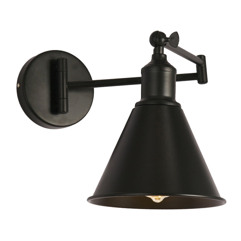 1-Light Wall Sconce Industrial Style Metal Wall Lighting for Bedroom