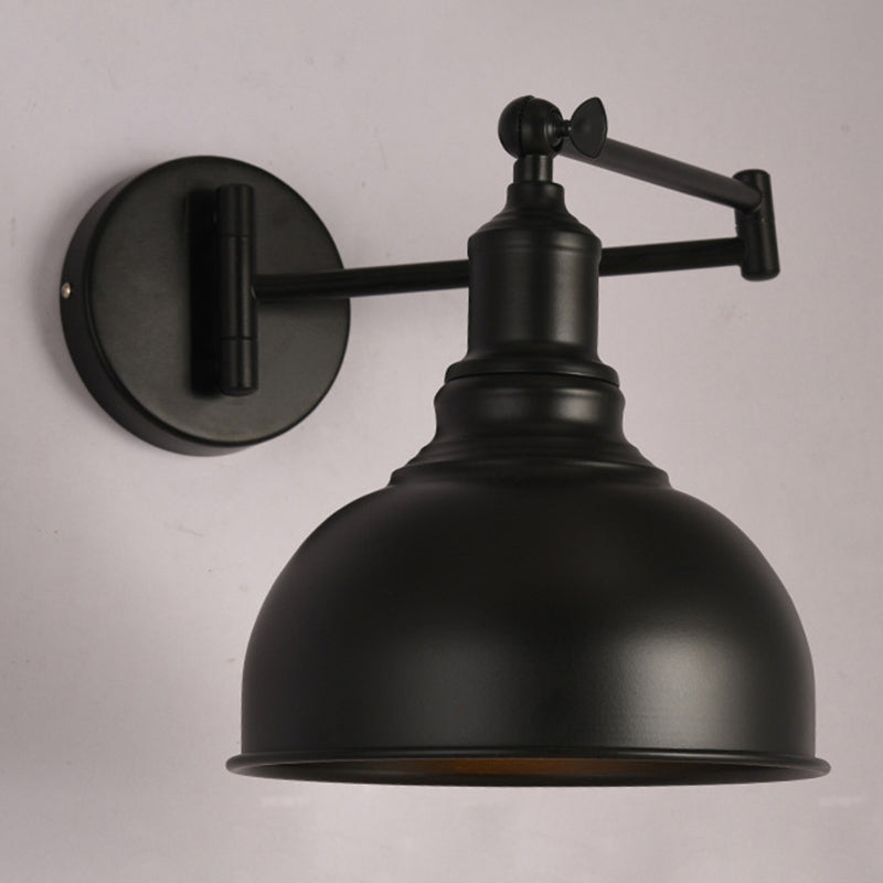 1-Light Wall Sconce Industrial Style Metal Wall Lighting for Bedroom