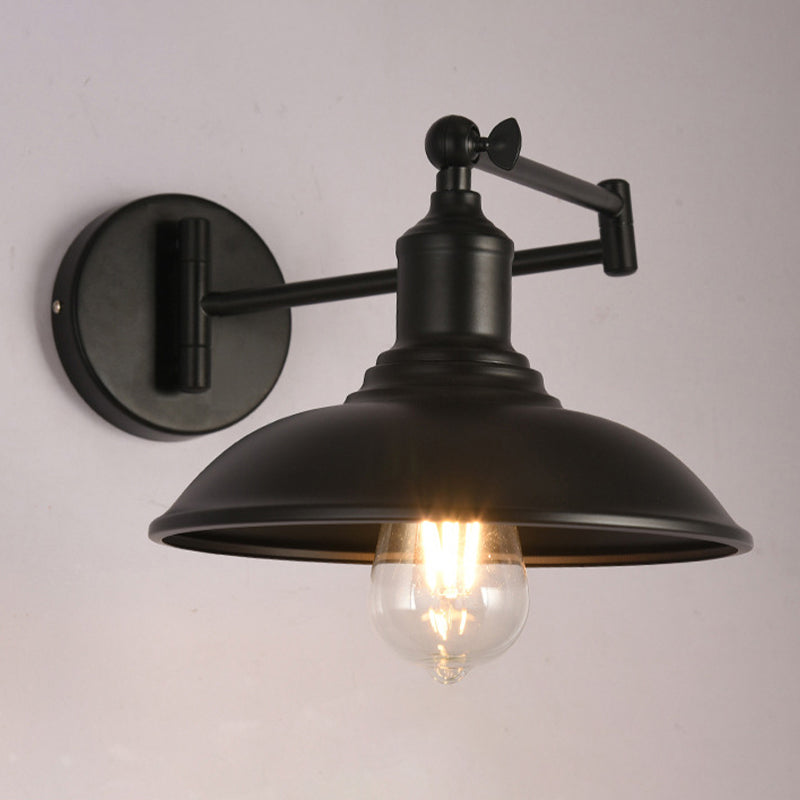 1-Light Wall Sconce Industrial Style Metal Wall Lighting for Bedroom