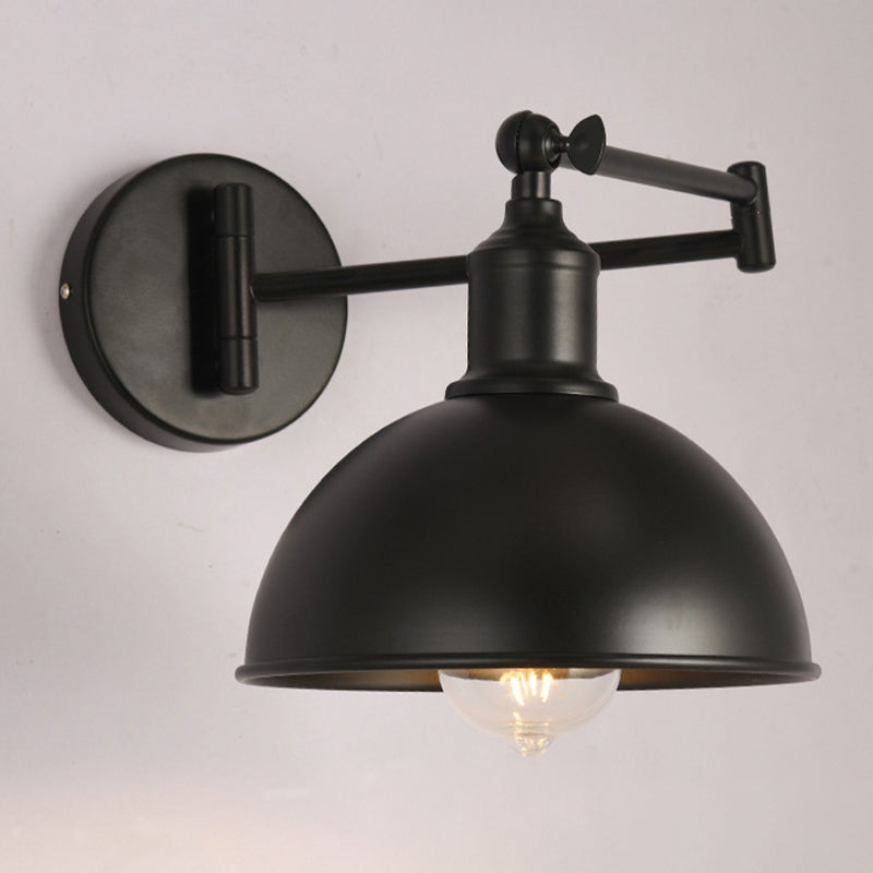 1-Light Wall Sconce Industrial Style Metal Wall Lighting for Bedroom