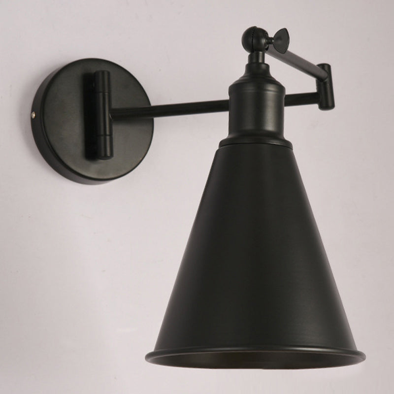 1-Light Wall Sconce Industrial Style Metal Wall Lighting for Bedroom