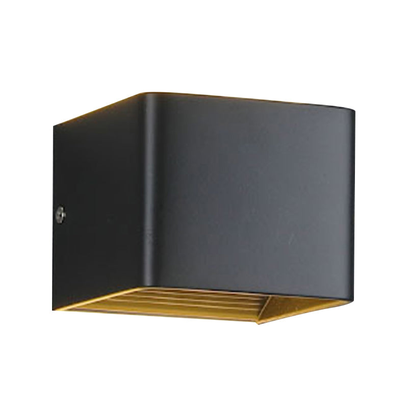 Modern Style Square Shape Wall Sconce Metal 2 Light Sconces for Corridor