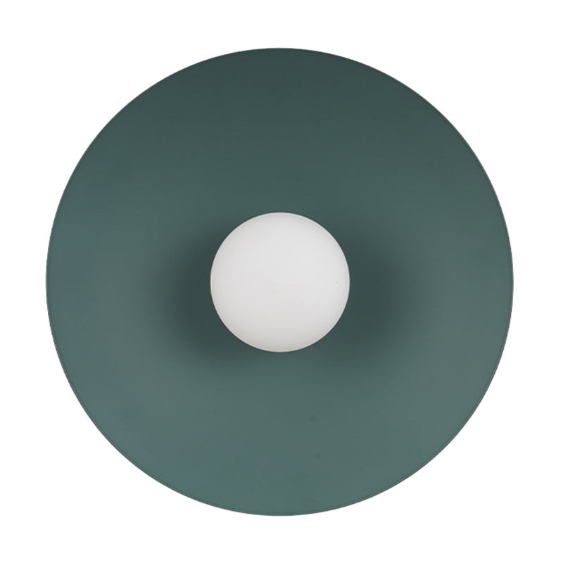 Modern Style Spherical Shape Wall Sconce Glass 1 Light Sconces for Corridor