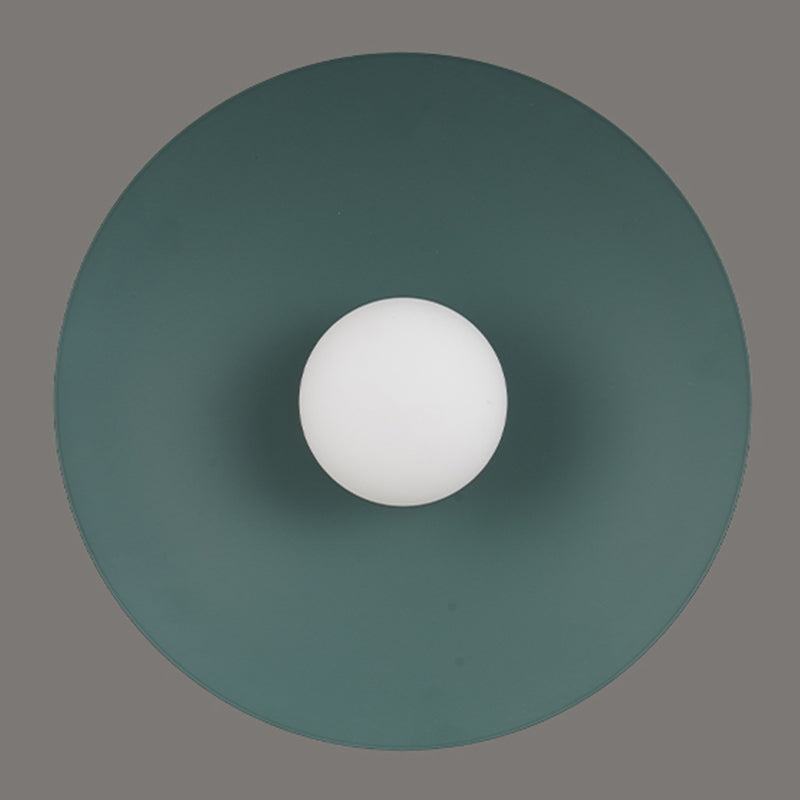 Modern Style Spherical Shape Wall Sconce Glass 1 Light Sconces for Corridor