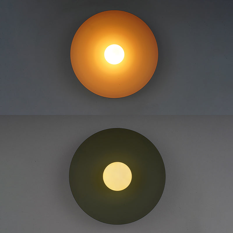 Modern Style Spherical Shape Wall Sconce Glass 1 Light Sconces for Corridor