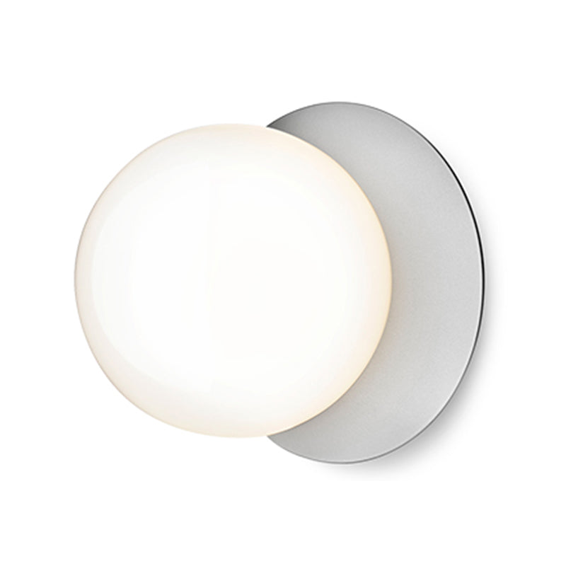 Modern Style Spherical Shape Wall Sconce Glass 1 Light Sconces for Living Room