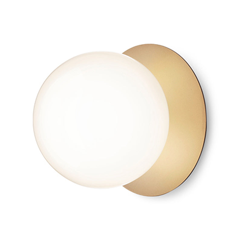 Modern Style Spherical Shape Wall Sconce Glass 1 Light Sconces for Living Room